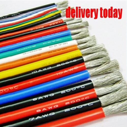 4 6 7 8 10 11 12 13 14 15 16 17 18 20 22 24 26 28 30 AWG Silicone Wire Ultra Flexiable Test Line Cable High Temperature