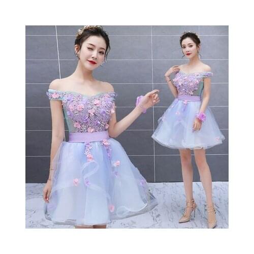 Free ship light blue wave ruffled bubble flowers tutu lovely sleeve short lolita dress/stage performance/studio/can customs size