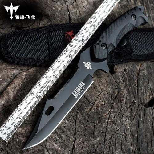 WIND Self-defense knife outdoor survival tactical knife camping knife high sharp hunting knife K10 handle 7cr13mov blade