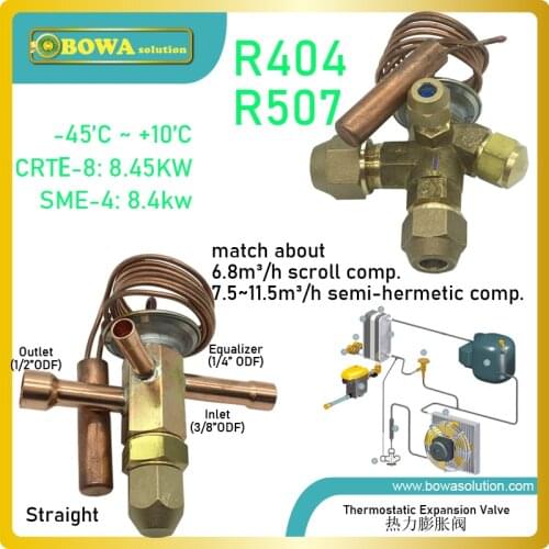 2.5HP R404a thermal expansion valve provides economic and high quality throttle solution in refrigeration and cascade freezers