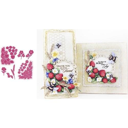Strawberry Flower Fruit Cutting Die Scrapbook Embossed Paper Card Album Craft Template Cut Die Stencils New for 2021 Arrive