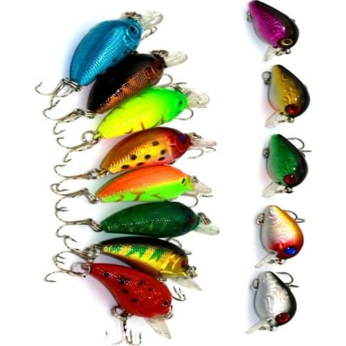 13pieces 3D Plastic eyes colorful Fishing Lures Swimming Baits Artificial Fish hook Tackle