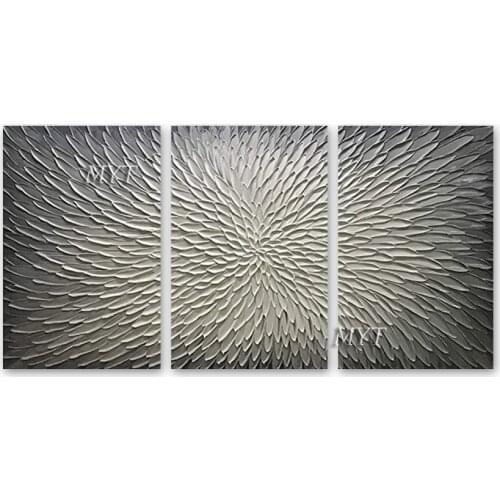 3 Panel Canvas Wall Art Decorative Item Heavy Textured Thick Acrylic Oil Painting Wall Decor Art For Room Unframed Free Shipping