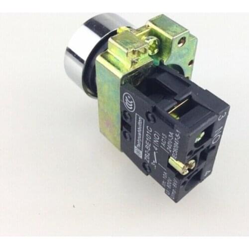 5Pcs/Lot BA21 XB2-BA21 Black Self-reset Momentary Flush Pushbutton 1 N/O Flat Push Button Switch