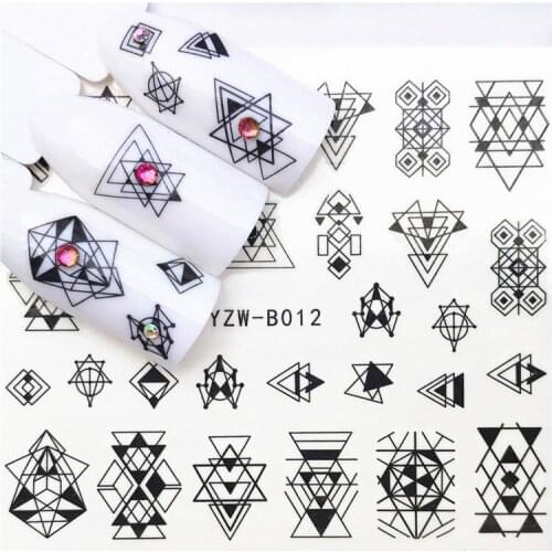 5 pcs Skull Halloween Plant Nail Sticker Water Decals Women White Flower Cat Butterfly Transfer Nail Art Decoration m3c1