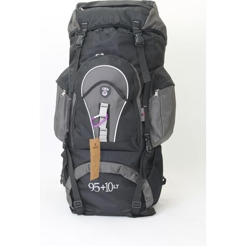 95 + 10 Climbing Travel Hiking Black Backpack, Waterproof Outdoor tactical army fishing and hunting plecak quality material