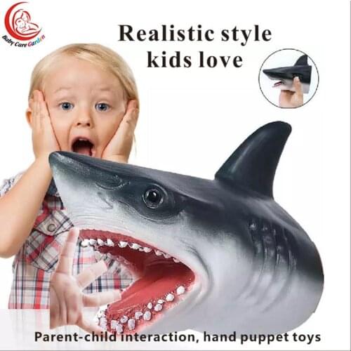 Shark Hand Puppet Animal Head Gloves Kids Toys Gift Hand Puppet For Stories Shark Model Figure Toy Gag Jokes KidsGifts