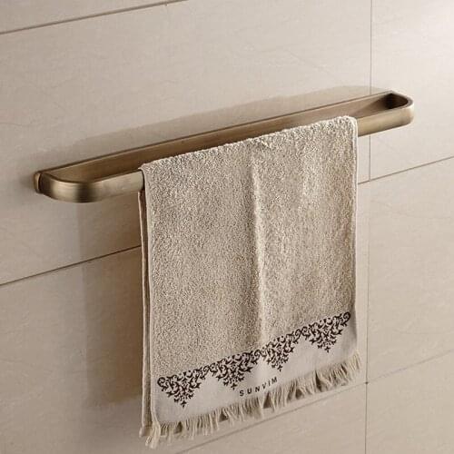 Antique Brass Bathroom Towel Holder Single Towel Bar Towel Rack Towel Rail Wall Mounted Bathroom Accessories