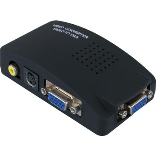 AV S-Video to VGA Video Converter Adapter Composite Video for PC Monitor