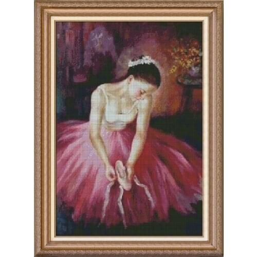 FREE Shipping High Quality 11CT cross embroidery ballerina, cross stitch dancer ballet girl