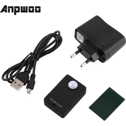 Mini PIR Motion Sensor Wireless Infrared GSM Alarm Monitor Motion Detector Detection Home Anti-theft System with EU Plug Adapter