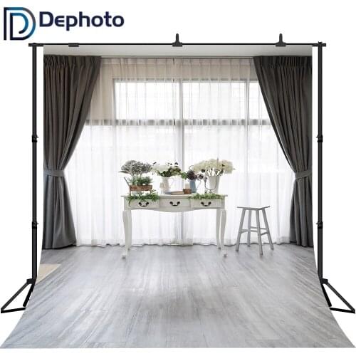 DePhoto Photographic Background White Purity Curtain Lover Flower Wedding Photocall Photography Backdrop Fond Photo Photophone
