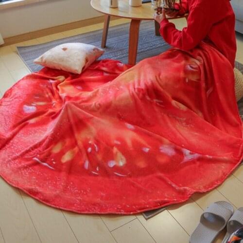 Home Textile Summer Food Blanket Comfortable Soft Flannel Sofa Throw Tomato Cucumber Kiwi Fried Egg Pattern 3d Print Blankets