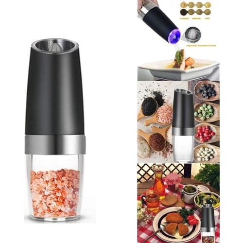 Cup Salt Pepper Pepper Grinder Cooks Professional Stainless Steel Electric Salt & Pepper Mill Grinder Set Shaker Automatic 2