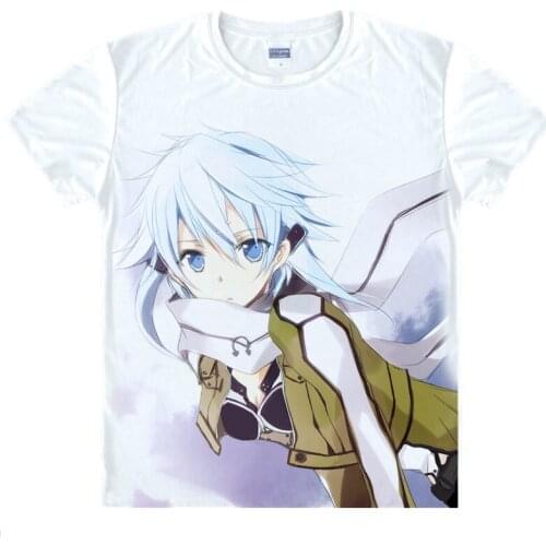 Sword Art Online T-shirts kawaii Japanese Anime t-shirt Manga Shirt Cute Cartoon Kirito Kazuto Cosplay shirt 37161946984 tee 159