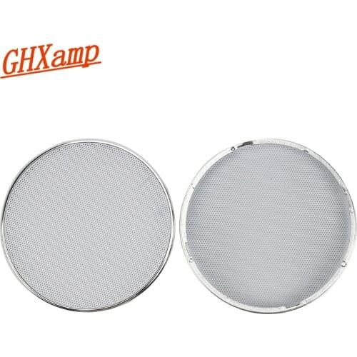 GHXAMP White 4 inch Car Speaker Grill Mesh Enclosure net Speaker Grilles Protective Cover Decorative Ring DIY 2PCS
