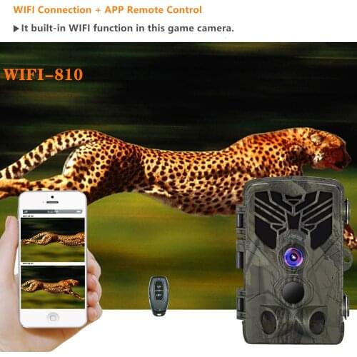 Support 64GB Trail Camera-WiFi 20MP 1080P Wildlife Hunting Camera with Night Vision Motion Activated for Outdoor Waterproof IP66