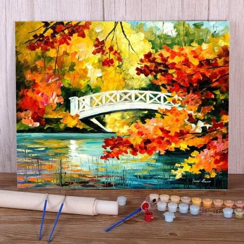 Bridge Over Innocence Painting By Numbers Set Oil Paints 40*50 Paiting By Numbers New Design For Children For Handicraft