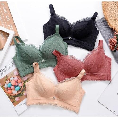Sexy Fashion Europe Lace Underwear Comfortable Seamless Push Up Bra Set High Quality Embroidery Women Bra and Panty Lingerie