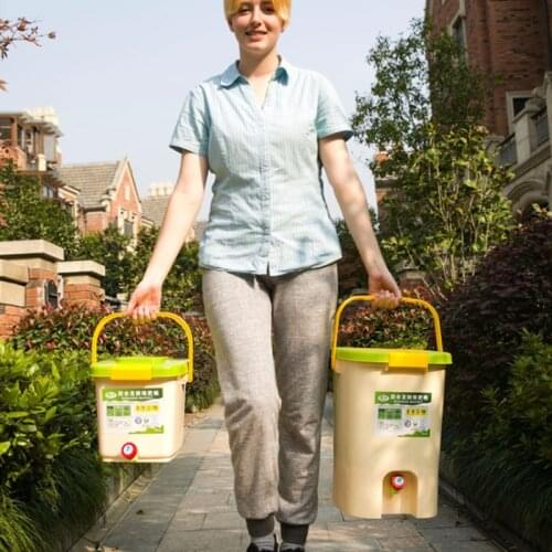 Roadfisher 9L/21L Compost Bin Kitchen Household Garden Waste Composting Bucket Composter Recycle Fruit Food Garbage Carry Box