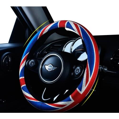 For BMW MINI Cooper S ONE Countryman Clubman Flax Steering Wheel Non-slip Personalized Cover Stylish Decorative Accessories
