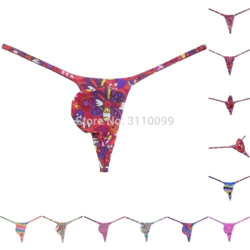 Mens Slim Cut Micro cooler Thong Underwear String Pouch Bikini Swim Bulge T-Back Hipster Tangas