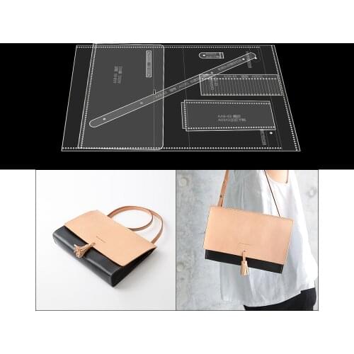 2020 New Laser Cut Template Sewing Pattern Diy Leather Handmade Craft Fashion Handbag Acrylic Stencil