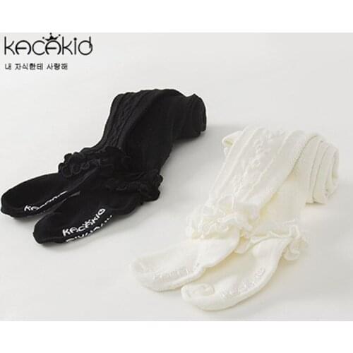 Kacakid 2019 New Spring Summer Fall Beige Solid Baby Girls Princess Kids Anti-slip Tights 1-7T