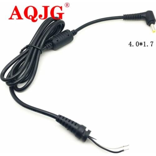Wholesale 1pcs DC power Plug yellow 4.0* 1.7mm Connector With Cord For Sony For ASUS computer Laptop Cable 120cm