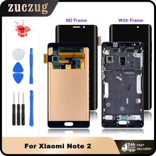 Original For Xiaomi Note 2 Mi Note 2 5.7" AMOLED LCD Display Touch Screen Digitizer Assembly For Xiaomi Mi Note 2 Note2