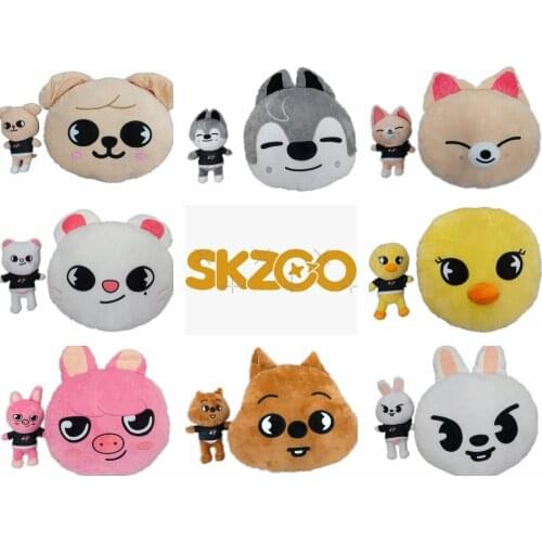 20cm Skzoo Plush Toys Stray Kids Cartoon Stuffed Animal Plushies Doll Pillow Bbokari Leebit Wolf Chan Puppym Kids Fans Gifts