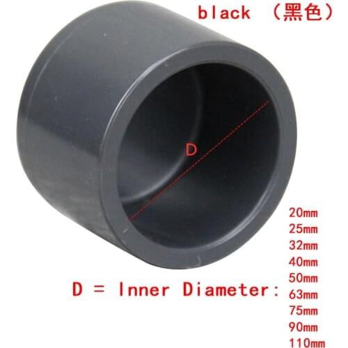 Water Supply Pipe PVC End Cap Connector Garden Irrigation Water Pipe Plug Farm Hydroponic Pipe Accessories Adapter 1 Pcs