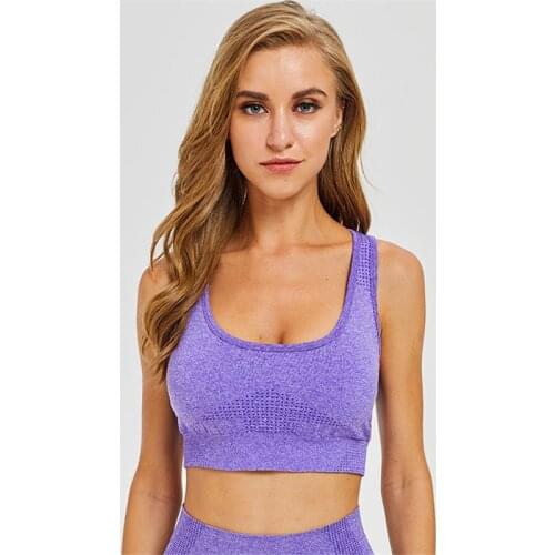 Racerback Sports Bras For Women Vital Seamless Yoga Bra With Removable Pads Fitness Crop Tops High Impact Gym Workout Activewear