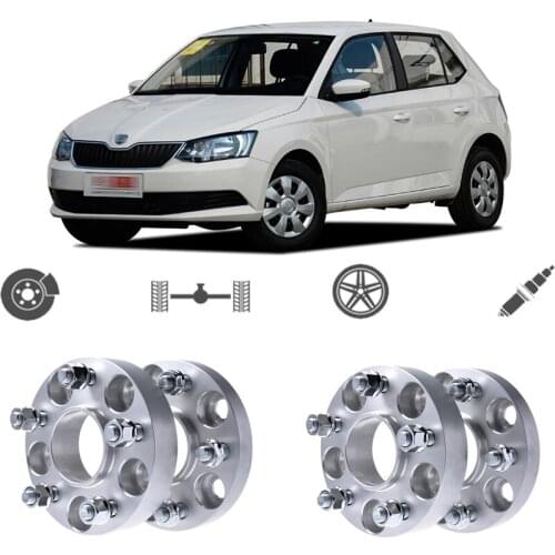 Teeze 4pcs 5X100 57.1CB 25mm Thick Hubcenteric Wheel Spacer Adapters For Skoda Fabia 2008