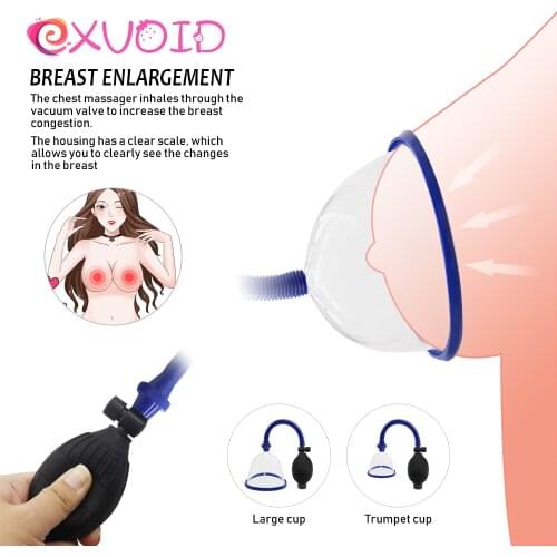 EXVOID Breast Enlarger Breast Enhancement Vacuum Cup Sex Shop Nipple Massager Sex Toys For Woman Breast Pump Nipple Sucker