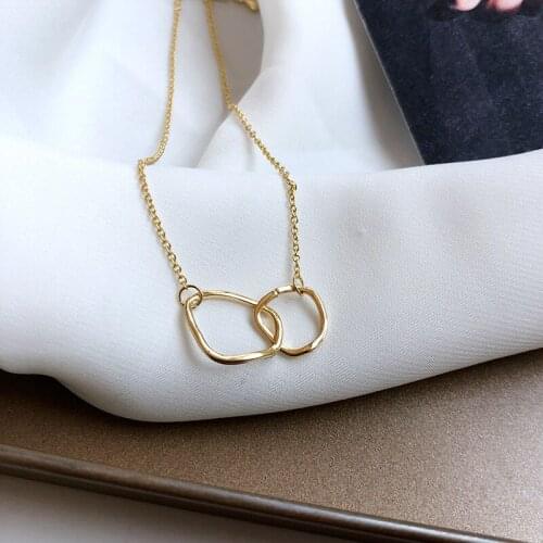 YWZIXLN 2020 Boho Gold Color Geometric Pendant Necklaces For Women Girls Vintage Necklace Elegant Choker Fashion Jewelry N052