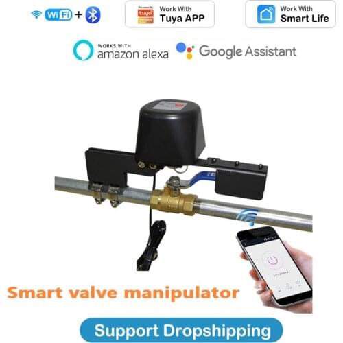 WiFi Valve Smart Water/Gas Valve Automation 12V/1A APP Tuya Smart Life Smart Home Voice Control With Alexa Google Home Assistant