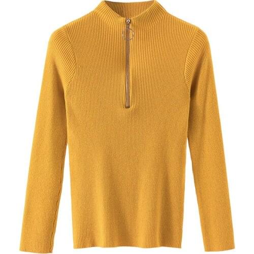 ZG1266 2020 Autumn and winter style new women fashion slim short section long sleeve knit sweater cheap wholesale