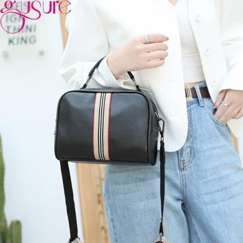 Gusure Large Capacity Boston Womens Handbag Diagonal Shoulder Luxury Brand Pillow Crossbody Bag For Lady PU Leather Totes bolso