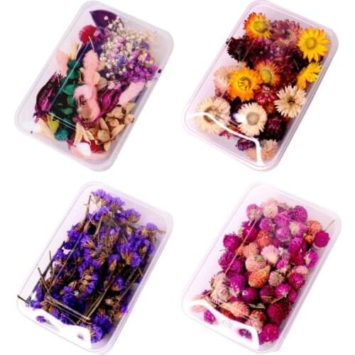1Box Crystal Epoxy Filler Dry Flower Mixed Nail Stickers Decorations Art Crafts