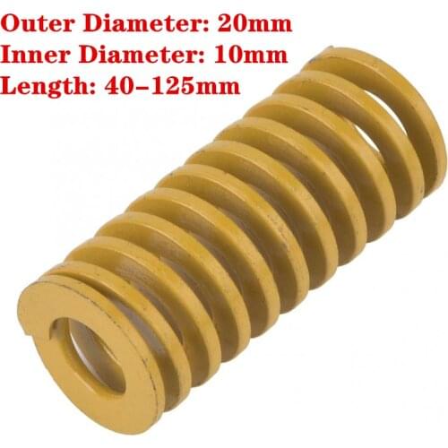 1Pcs 40-125mm Length TF Yellow Mould Spring OD 20mm Extra Light Load Die Spring Metal Casting Stamping Dies Compression Spring