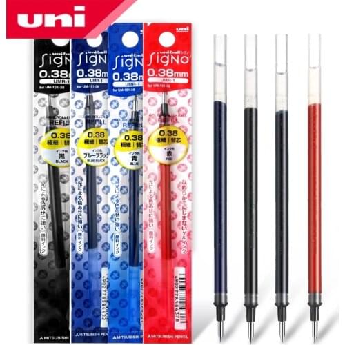 12Pcs UNI Refill UMR-1 Gel Pen Refill 0.38MM Is Suitable for UM-151 Student Stationery Office Signature Pen Refill
