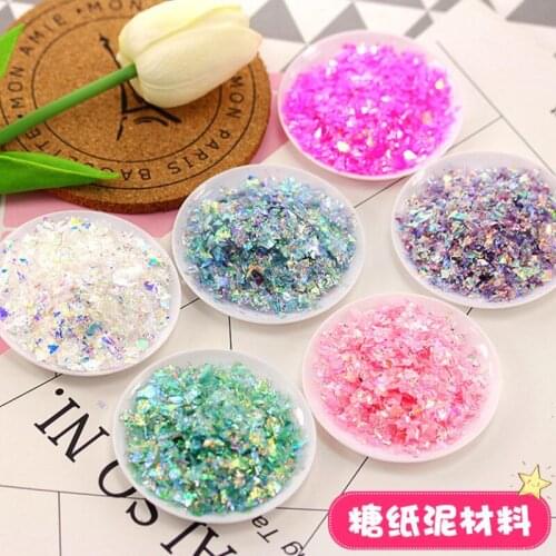 20g Colorful shell Sugar broken pieces flashing flash debris material UV resin epoxy resin mold making jewelry filling for DIY