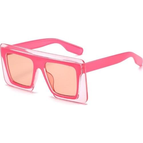 2020 Classic Fashion Leopard Glasses Square Plastic Sunglasses Anti-Reflective Clear Mirror Women And Men Sun Glasses Uv40lass