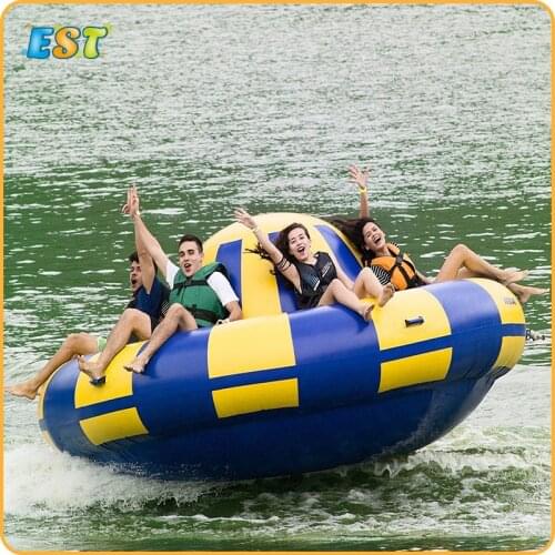 Free Shipping Water Game Inflatable Floating Boat Floating Spinner Water Saturn Disco Boat For Fun