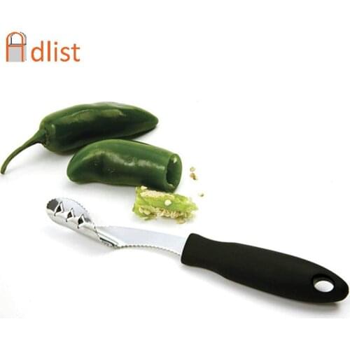 8'' Stainless Chili Pepper Corer PP handle Jalapeno Pepper Corer Kitchen Cooking Tool Outdoor BBQ Accessories barbacoa