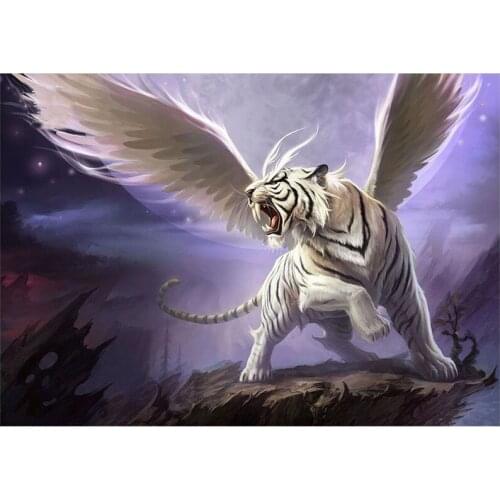 5D Diy Diamond Painting Animal Flying Tiger Cross Stitch Diamond Mosaic Needlework Diamond Embroidery Home Decor Handcraft
