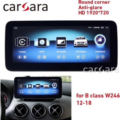 Android multimedia player B Class W246 round corner HD 1920 anti-glare touch screen 10.25" navigation display GPS stereo