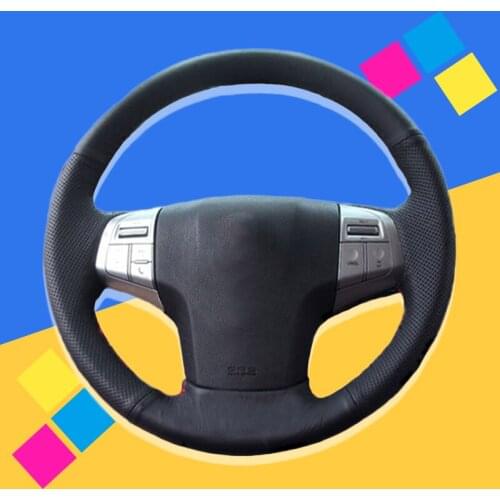 Auto Braid On The Steering Wheel Cover for Isuzu MU-X Hand Stitched DIY Car Braiding Covers Interior Accessories Car-styling
