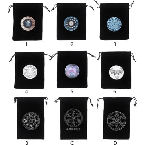 Velvet Bag Tarots Cards Storage Bag Mystical Magic Divination Rune Bag Board Game Dice Drawstring Bag